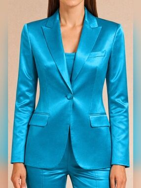 BCBGMAXAZRIA RUNWAY Satin Blazer, Size XS